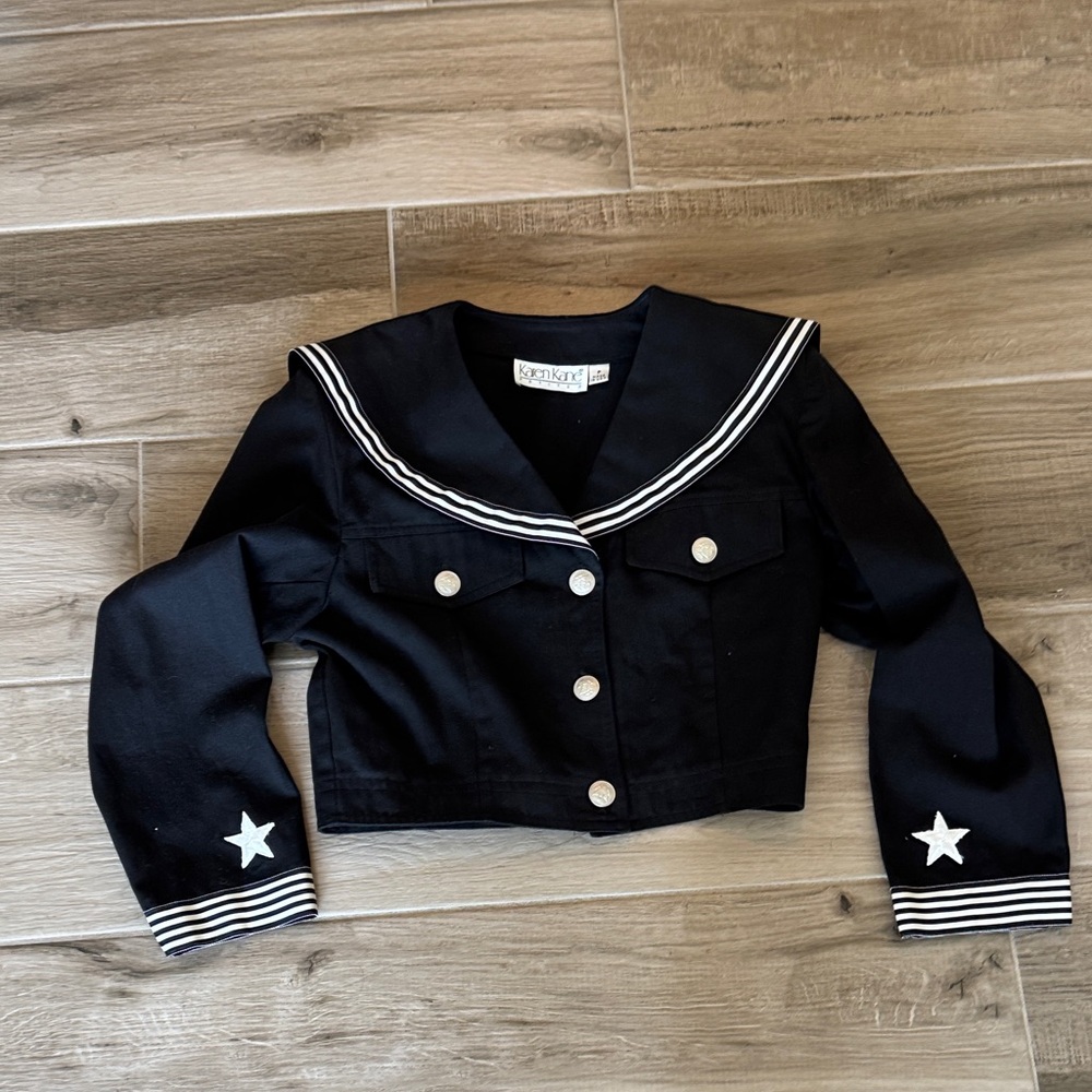 Vintage Karen Kane Petite cropped sailors jacket